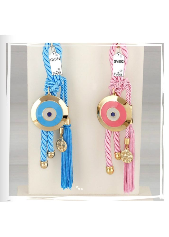 Γούρι ροζ ματάκι "Evil Eye"