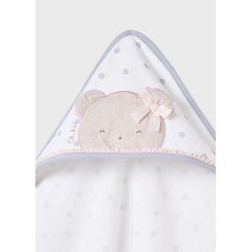 Μπουρνούζι Βρεφικό Mayoral Grey-Pink 22-09132-067