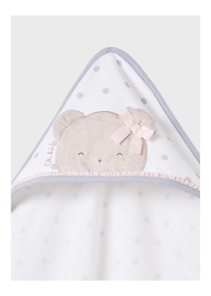 Μπουρνούζι Βρεφικό Mayoral Grey-Pink 22-09132-067